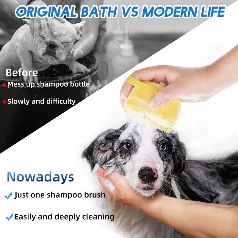 Dog Shampoo Massage Brush