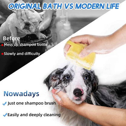 Dog Shampoo Massage Brush